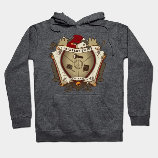 Mystery Twins Crest Hoodie by FOUREYEDESIGN